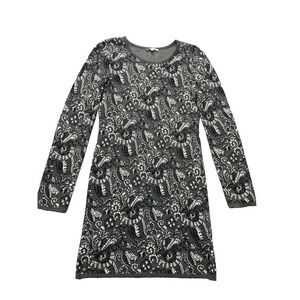Matty M Dress‎ Womens Medium Gray Paisley Casual Sweater Stretch Soft